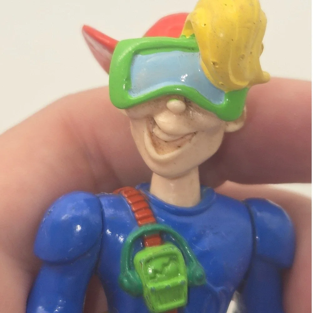 Burger King Action Figure Blue Fair Cond. 1990 Kid Vid Kids Club Toy